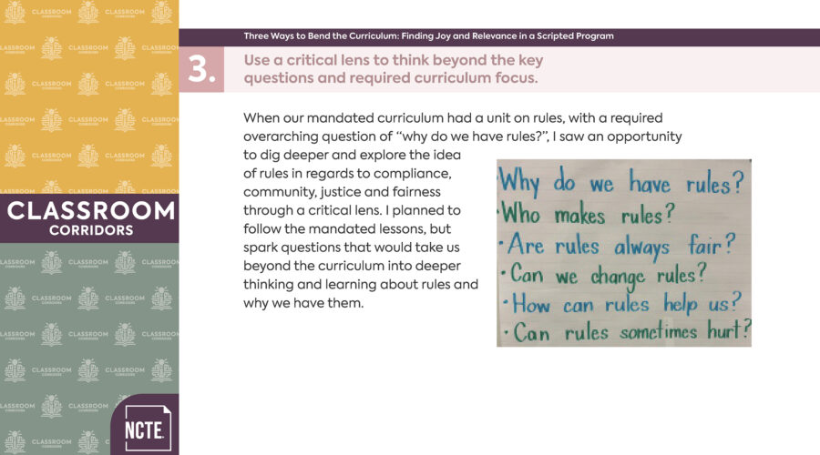 Three Ways to Bend the Curriculum (slide 8/11)