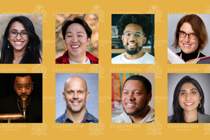 headshots of eight teachers