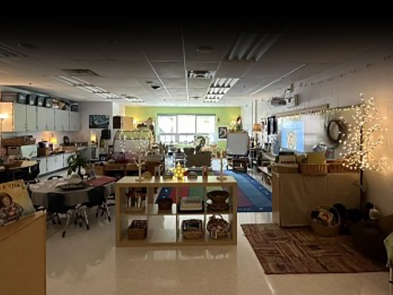 empty elementary classroom