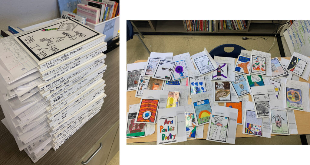 student-created "bare books"
