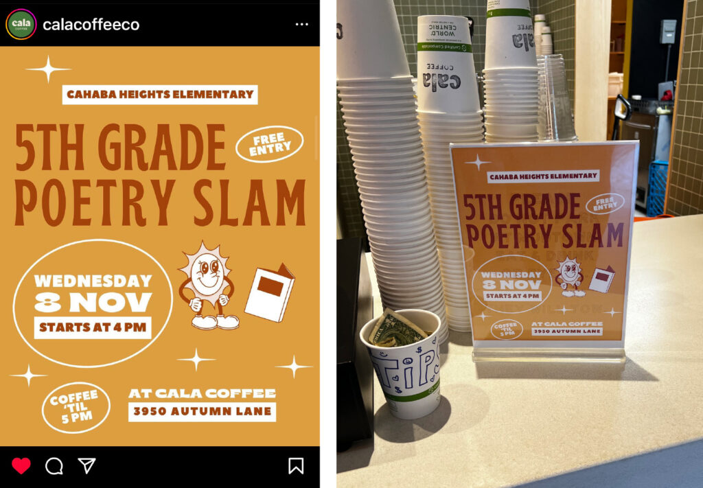 5th-grade poetry slam signs