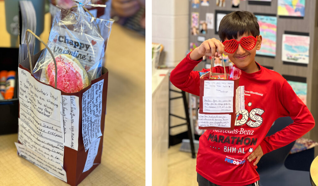 classroom "compliment cards" for Valentine's Day