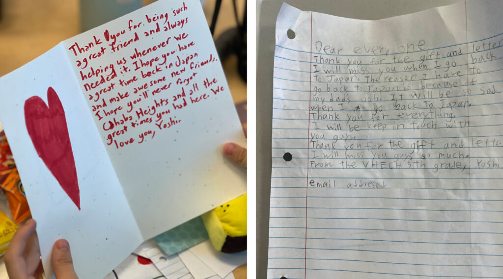 student goodbye notes