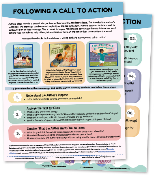 Following. Call to Action handout