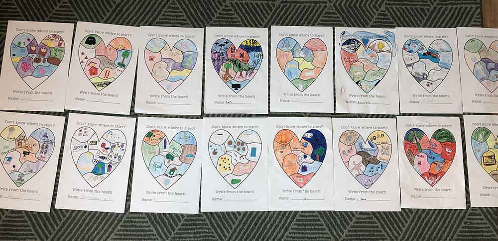 Heart Maps from elementary students