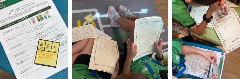 series of photos showing the BAG feedback method