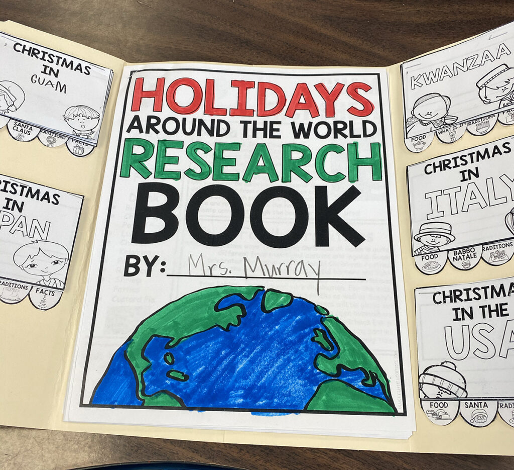 Holidays around the World research book created by second graders